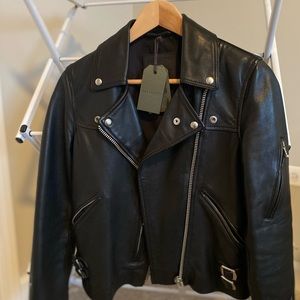 Allsaints Women's Prescott Biker Leather Jacket 
Size: US 4/UK 8/EU 36